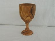olive wood cup with legs
