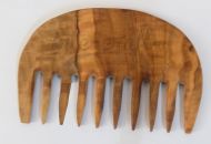 Olive wood half circle comb