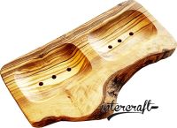Olive wood double Soap dishes 
