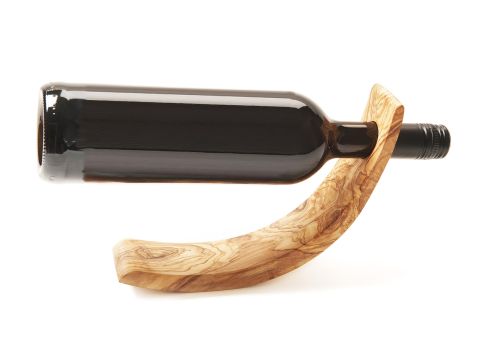 Olive wood support buttle holder