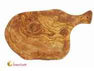 Natural olive wood chopping board with groove 30 cm