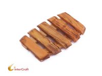 Decorative olive wood soap dishes 