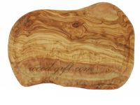 Simple olive wood chopping board with groove 35cm