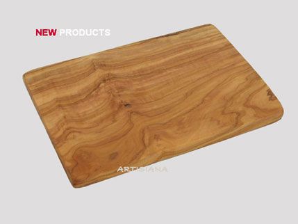 simple rectangle olive wood chopping board 21*15cm