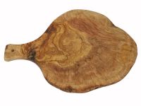 Tree olive wood cutting board with handle 