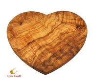 Heart olive wood cutting board 21 cm