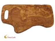 Large olive wood cutting board with a groove 30cm
